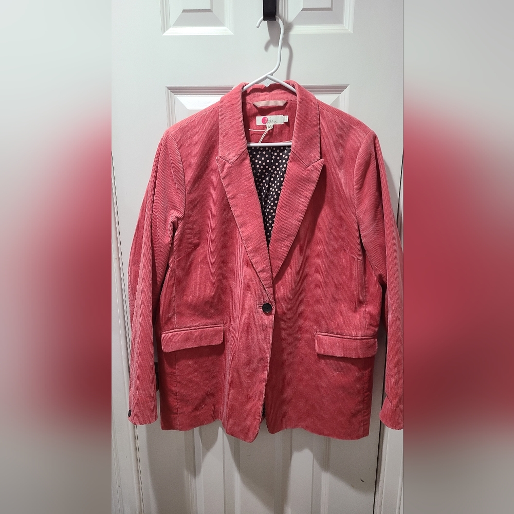 Boden NWOT corduroy pink blazer